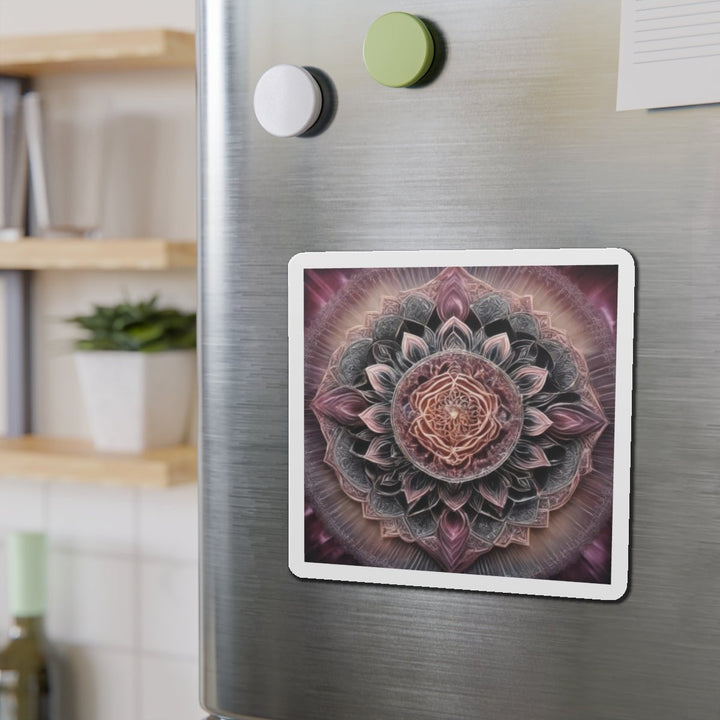 Mystic Floral Mandala - Die-cut Magnet - Home Decor - g(0D·IO) - 6 × 6" - Die-Cut - 1 pc