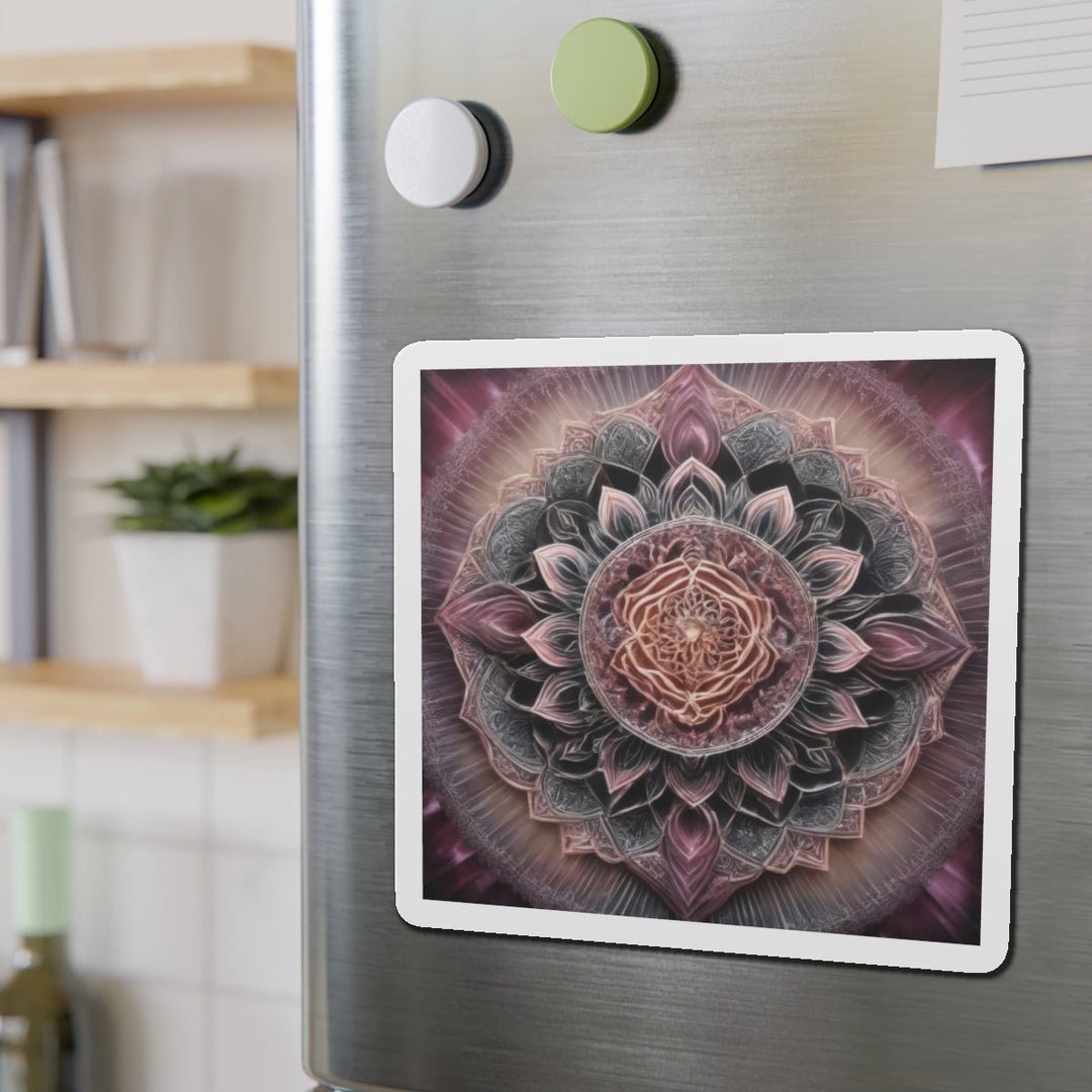 Mystic Floral Mandala - Die-cut Magnet - Home Decor - g(0D·IO) - 6 × 6" - Die-Cut - 1 pc