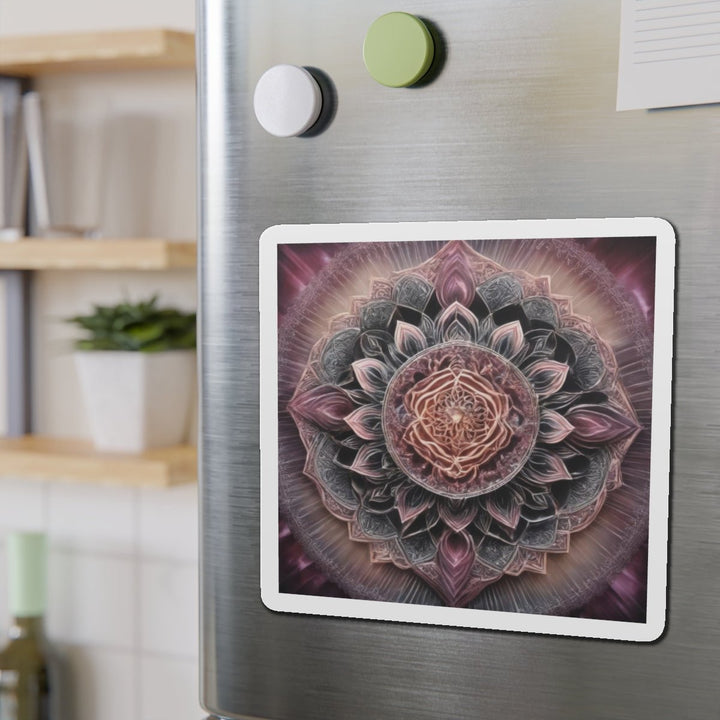 Mystic Floral Mandala - Die-cut Magnet - Home Decor - g(0D·IO) - 6 × 6" - Die-Cut - 1 pc