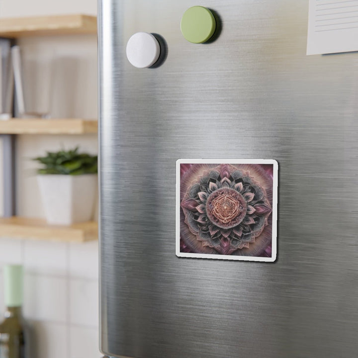 Mystic Floral Mandala - Die-cut Magnet - Home Decor - g(0D·IO) - 6 × 6" - Die-Cut - 1 pc