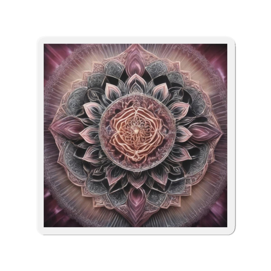 Mystic Floral Mandala - Die-cut Magnet - Home Decor - g(0D·IO) - 6 × 6" - Die-Cut - 1 pc