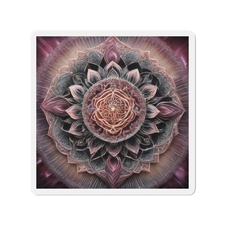 Mystic Floral Mandala - Die-cut Magnet - Home Decor - g(0D·IO) - 6 × 6" - Die-Cut - 1 pc