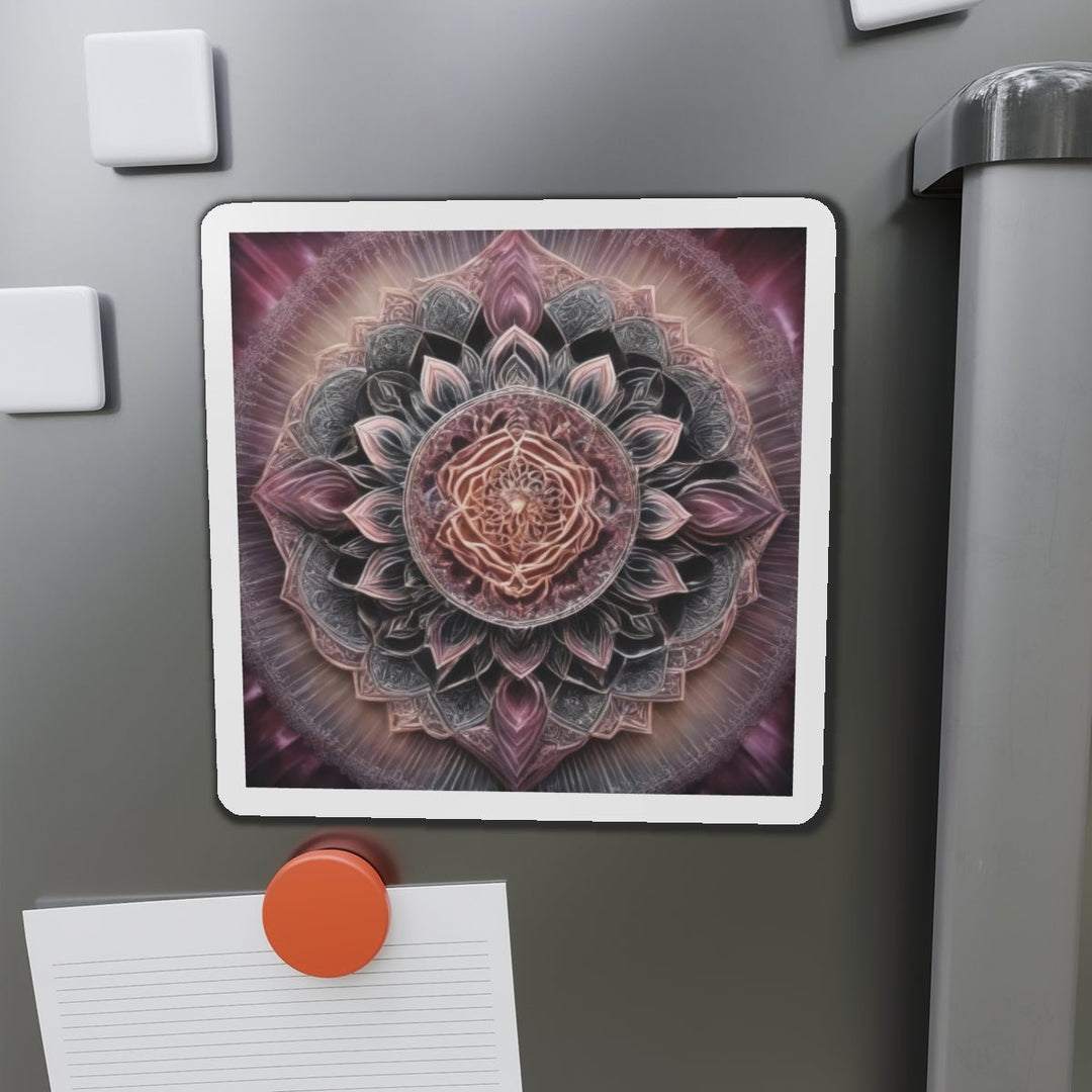 Mystic Floral Mandala - Die-cut Magnet - Home Decor - g(0D·IO) - 6 × 6" - Die-Cut - 1 pc