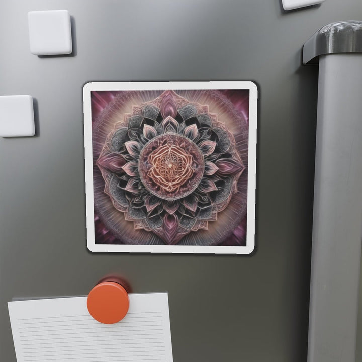 Mystic Floral Mandala - Die-cut Magnet - Home Decor - g(0D·IO) - 6 × 6" - Die-Cut - 1 pc
