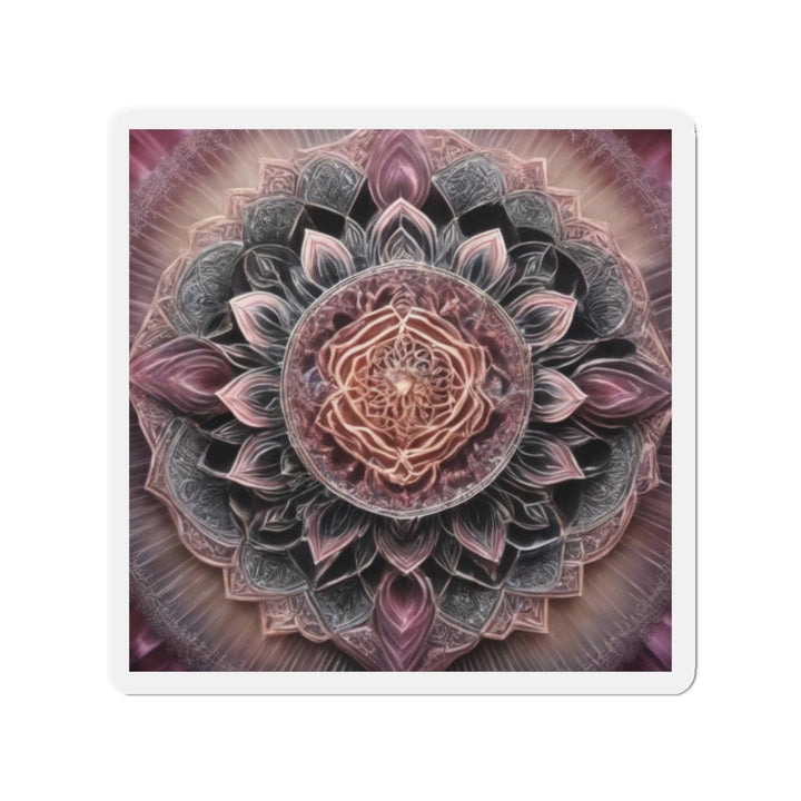 Mystic Floral Mandala - Die-cut Magnet - Home Decor - g(0D·IO) - 2" x 2" - Die-Cut - 1 pc