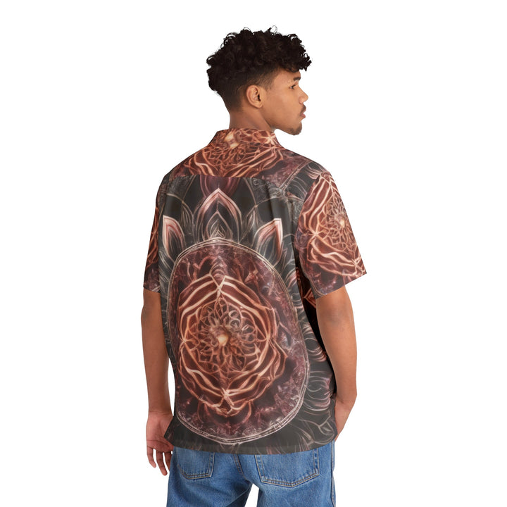 Mystic Floral Mandala - Men's Hawaiian Shirt - All Over Prints - g(0D·IO) - S - Black -