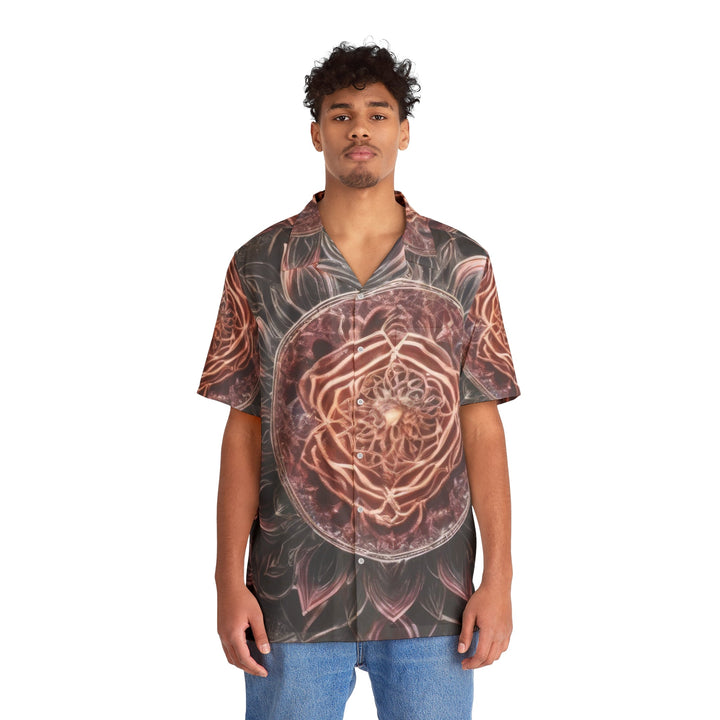 Mystic Floral Mandala - Men's Hawaiian Shirt - All Over Prints - g(0D·IO) - S - Black -