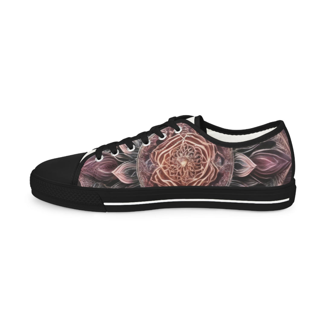 Mystic Floral Mandala - Men's Lowtop Sneakers - Shoes - g(0D·IO) - US 5 - Black sole -