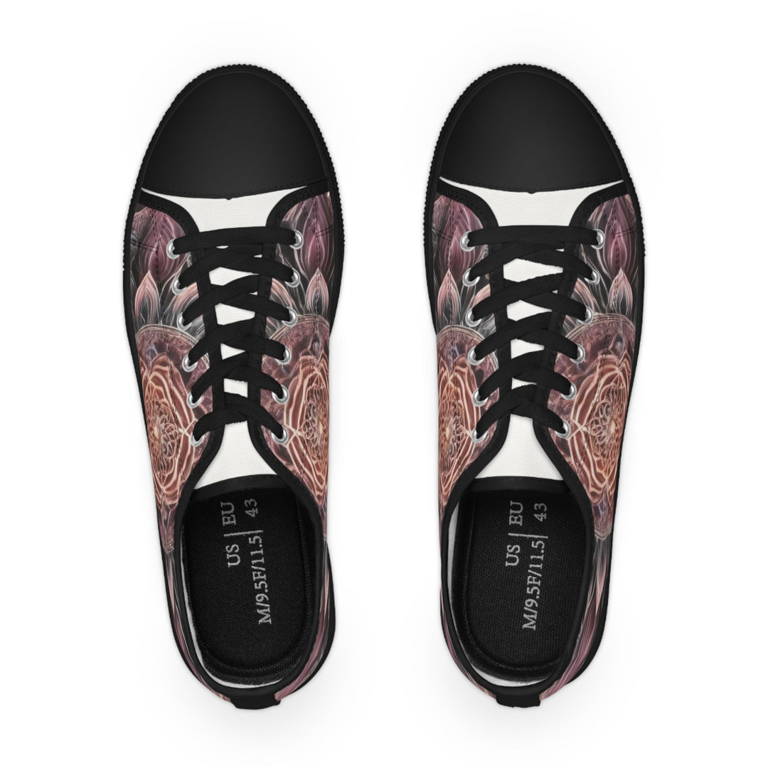 Mystic Floral Mandala - Men's Lowtop Sneakers - Shoes - g(0D·IO) - US 5 - Black sole -