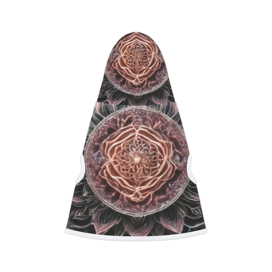 Mystic Floral Mandala - Pet Hoodie - Pets - g(0D·IO) - XXS - Black Rib -