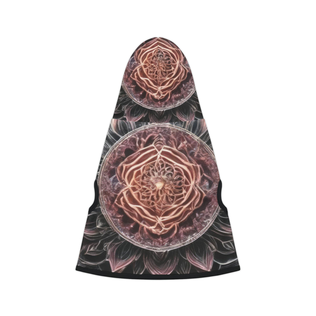 Mystic Floral Mandala - Pet Hoodie - Pets - g(0D·IO) - XXS - Black Rib -