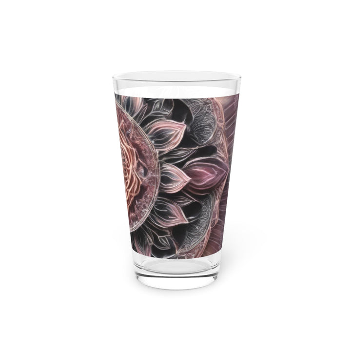 Mystic Floral Mandala - Pint Glass - Mug - g(0D·IO) - 16oz - -