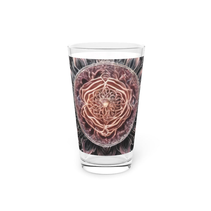 Mystic Floral Mandala - Pint Glass - Mug - g(0D·IO) - 16oz - -