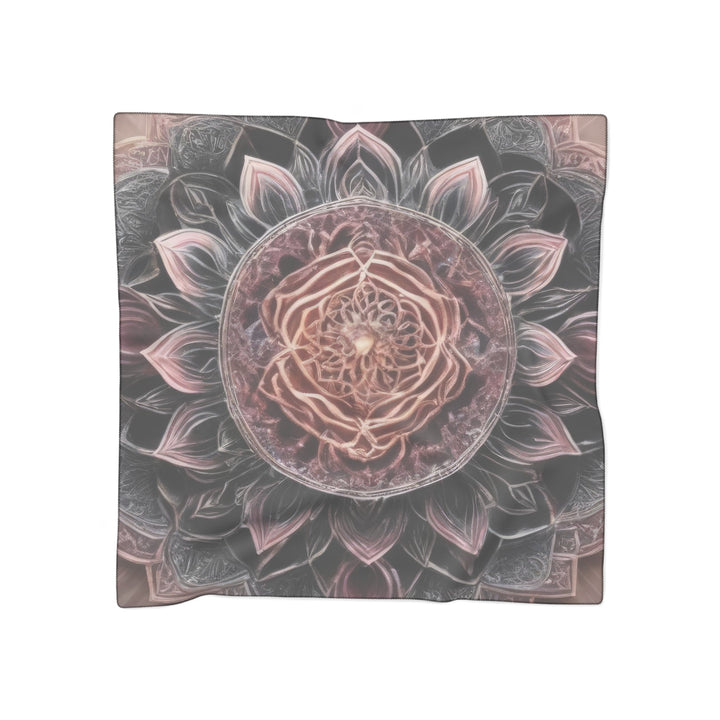 Mystic Floral Mandala - Poly Scarf - Accessories - g(0D·IO) - Poly chiffon - 25" × 25" -