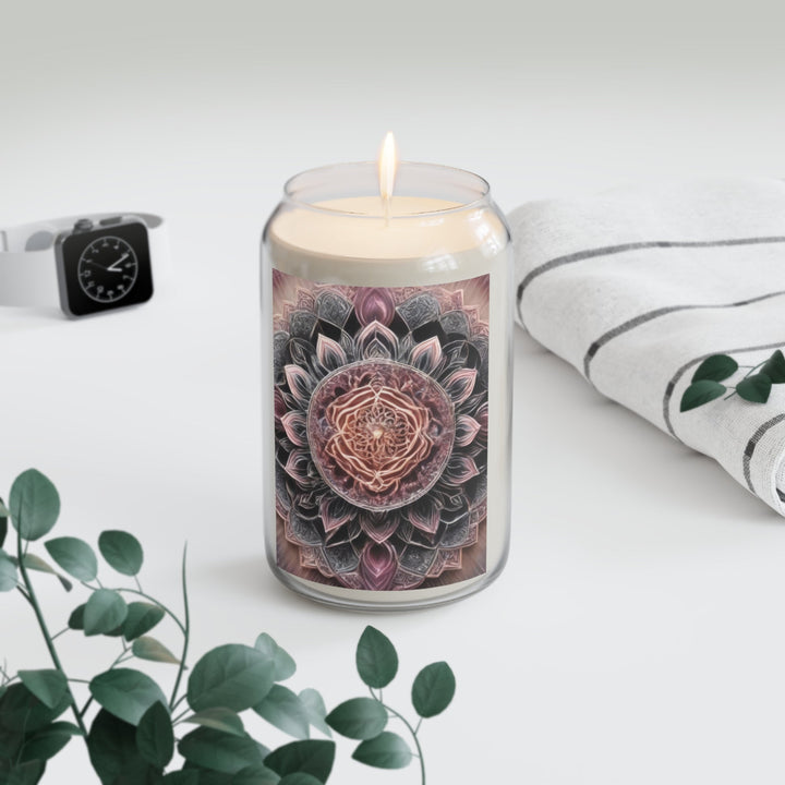 Mystic Floral Mandala - Scented Candle - Home Decor - g(0D·IO) - Vanilla Bean - 13.75oz -