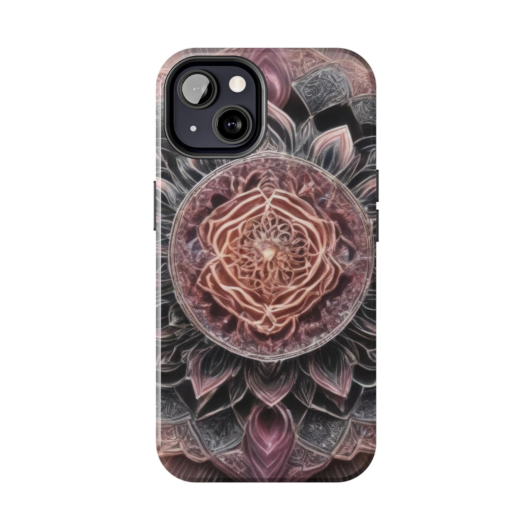 Mystic Floral Mandala - Tough Phone Case - Phone Case - g(0D·IO) - iPhone 13 Mini - -