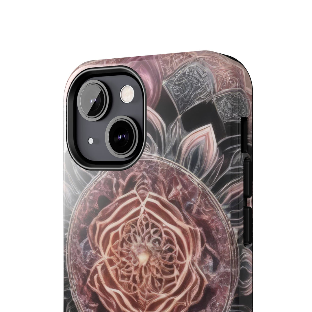 Mystic Floral Mandala - Tough Phone Case - Phone Case - g(0D·IO) - iPhone 13 Mini - -