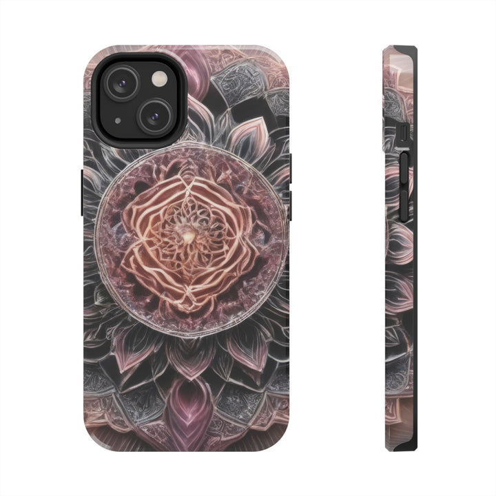 Mystic Floral Mandala - Tough Phone Case - Phone Case - g(0D·IO) - iPhone 14 - -