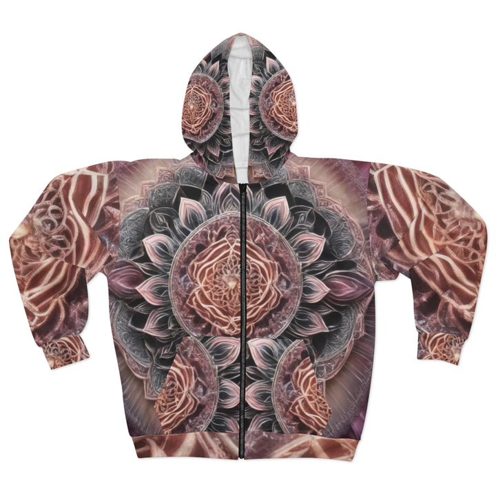 Mystic Floral Mandala - Unisex Zip Hoodie - All Over Prints - g(0D·IO) - XS - -