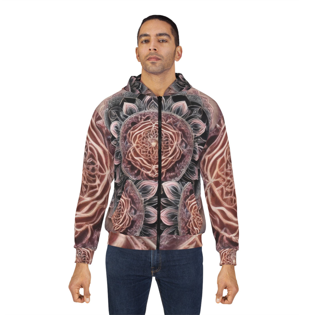 Mystic Floral Mandala - Unisex Zip Hoodie - All Over Prints - g(0D·IO) - XS - -