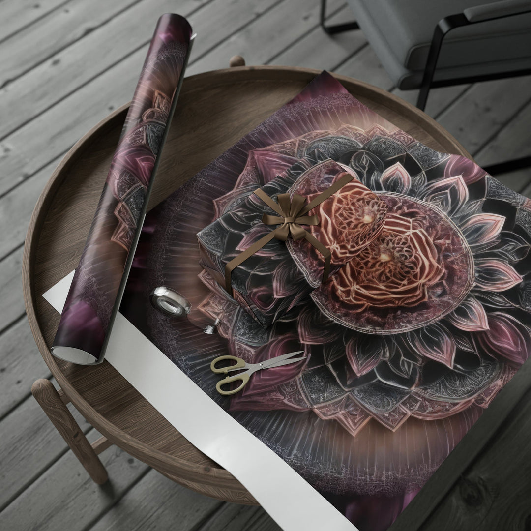 Mystic Floral Mandala - Wrapping Paper - Home Decor - g(0D·IO) - 30'' x 72'' - Matte -