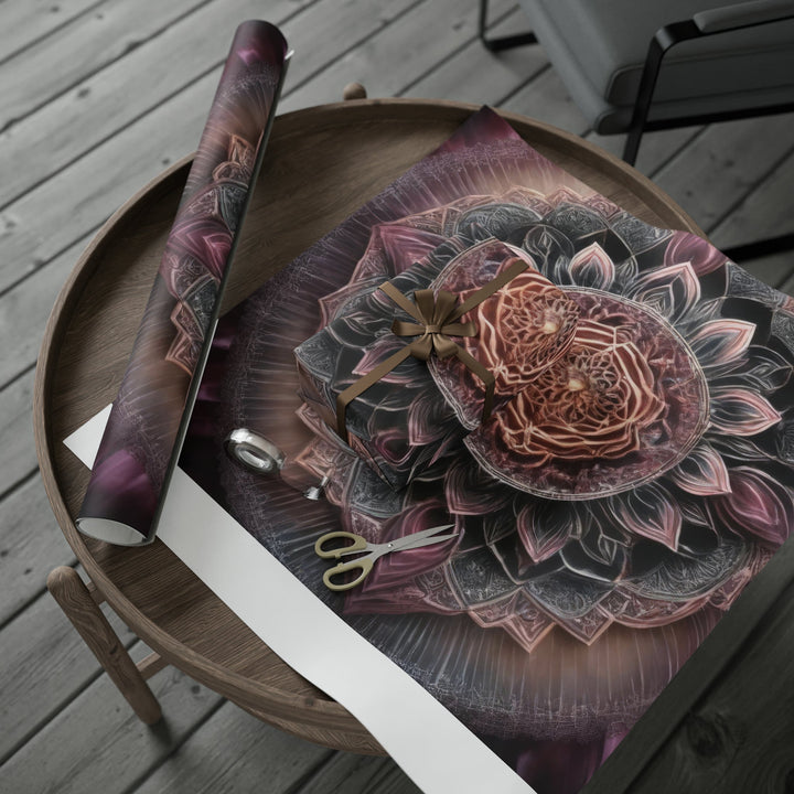 Mystic Floral Mandala - Wrapping Paper - Home Decor - g(0D·IO) - 30'' x 72'' - Matte -