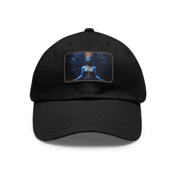 Mystical Blue Harmony - Dad Hat - Hats - g(0D·IO) - Black / Black patch - Rectangle - One size