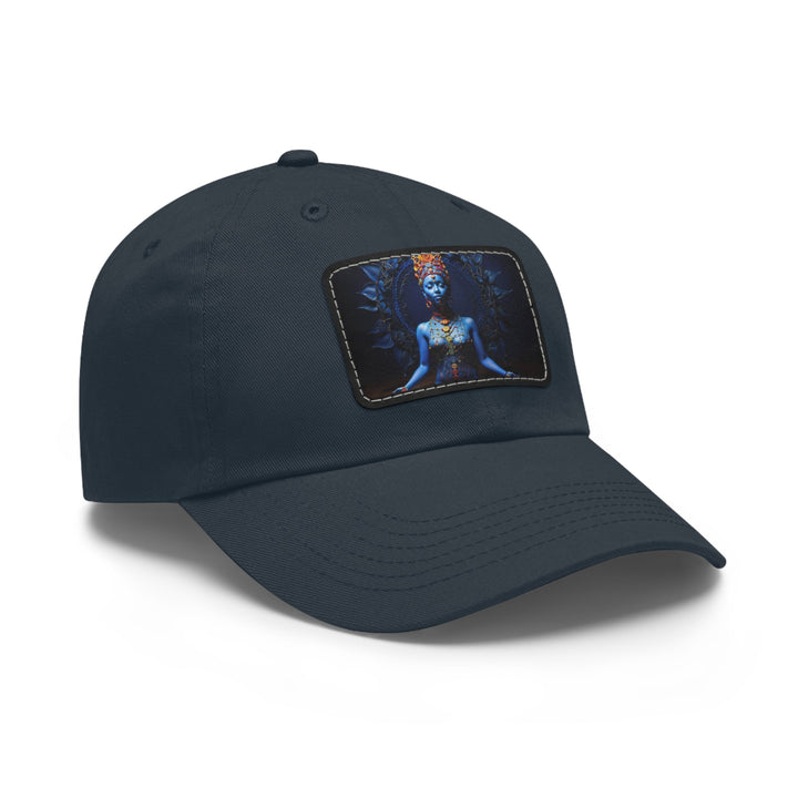 Mystical Blue Harmony - Dad Hat - Hats - g(0D·IO) - White / Black patch - Rectangle - One size