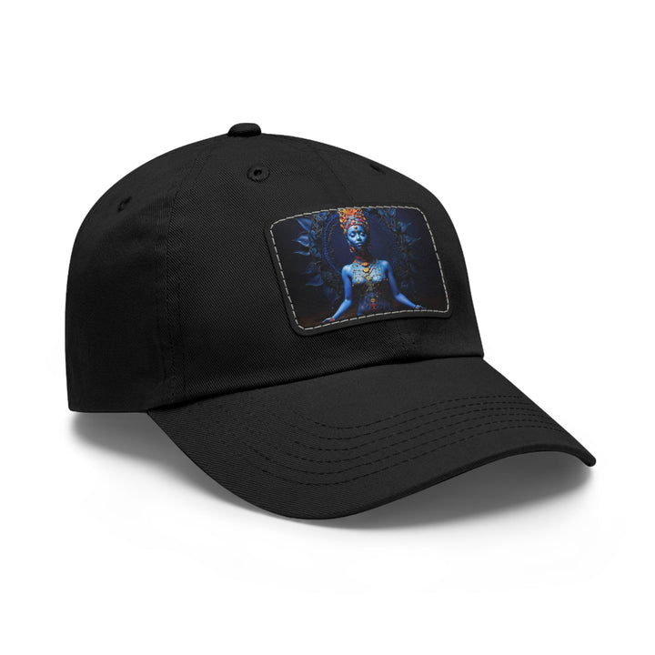 Mystical Blue Harmony - Dad Hat - Hats - g(0D·IO) - White / Black patch - Rectangle - One size