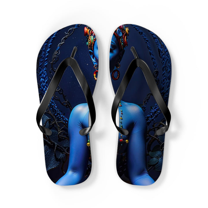 Mystical Blue Harmony - Flip Flops - Shoes - g(0D·IO) - L - Black sole -