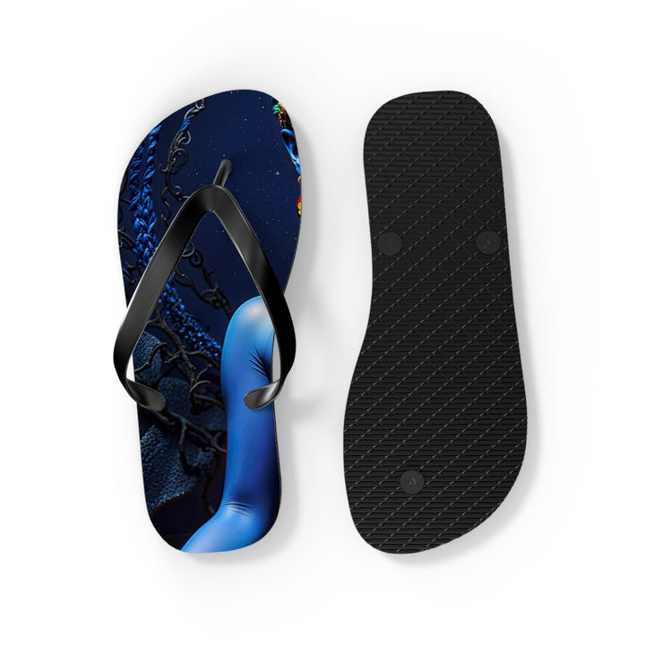 Mystical Blue Harmony - Flip Flops - Shoes - g(0D·IO) - XL - Black sole -