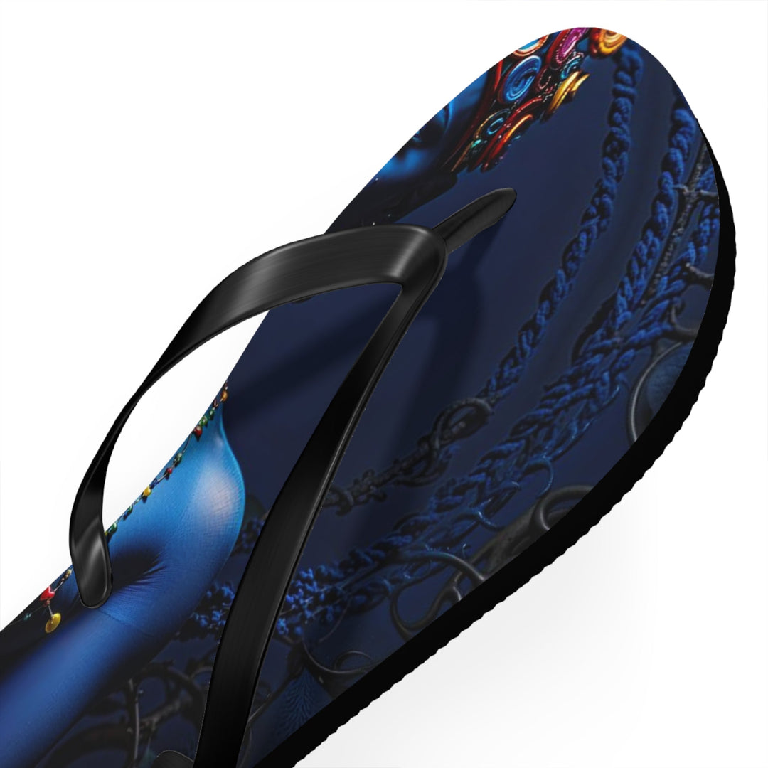 Mystical Blue Harmony - Flip Flops - Shoes - g(0D·IO) - XL - Black sole -