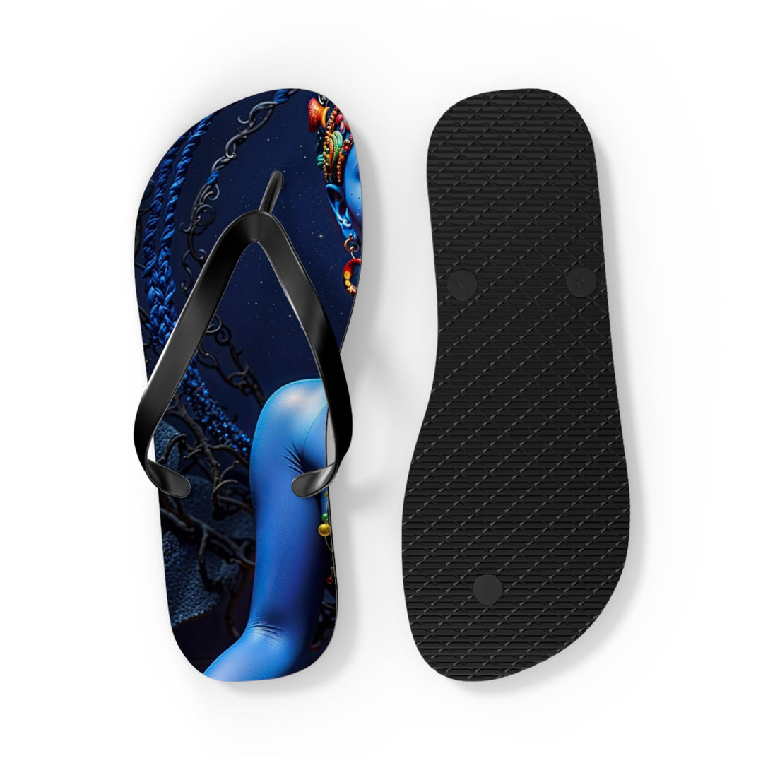 Mystical Blue Harmony - Flip Flops - Shoes - g(0D·IO) - XL - Black sole -