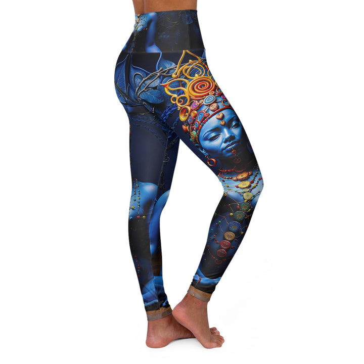 Mystical Blue Harmony - High Waisted AOP Yoga Leggings - All Over Prints - g(0D·IO) - XS - -