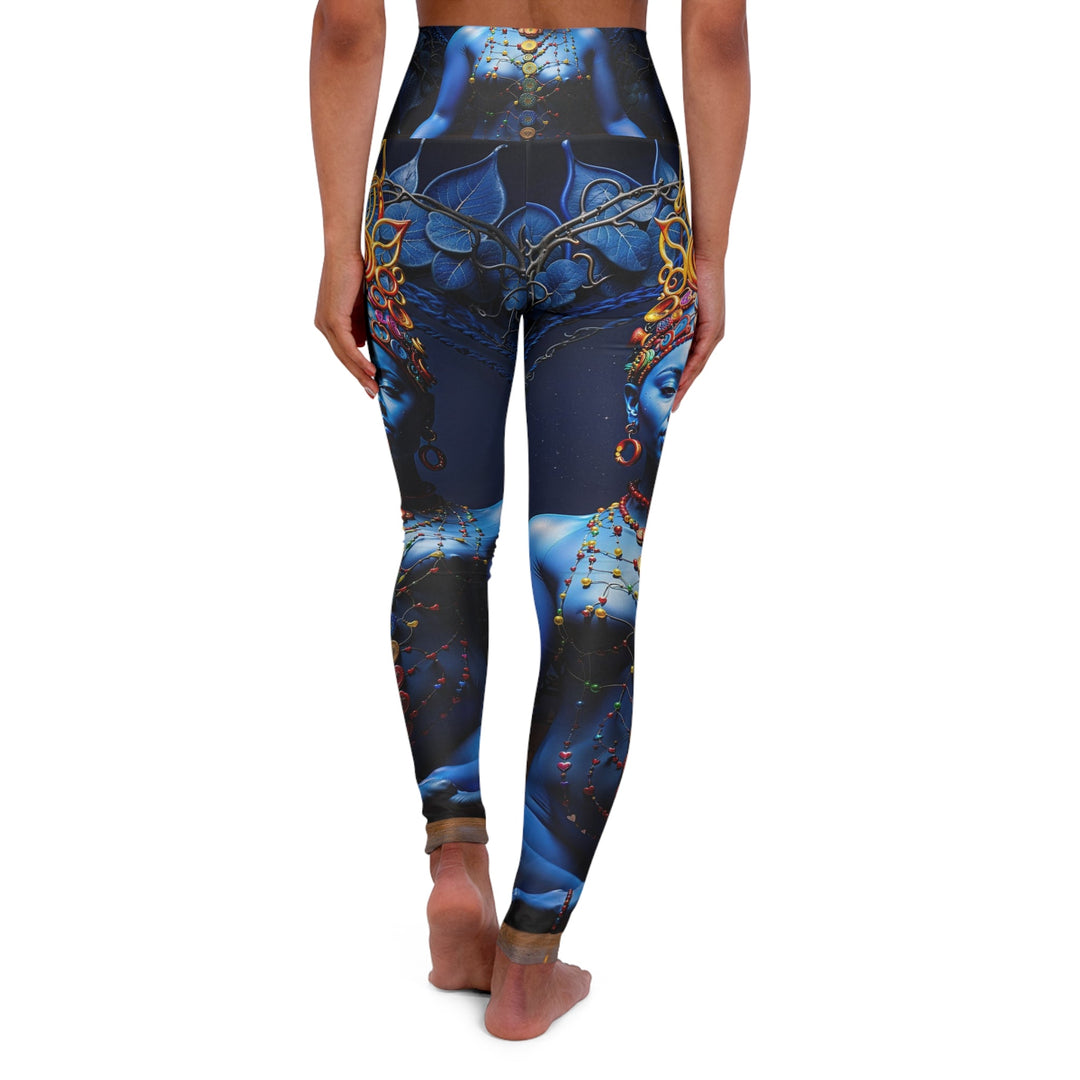 Mystical Blue Harmony - High Waisted AOP Yoga Leggings - All Over Prints - g(0D·IO) - XS - -