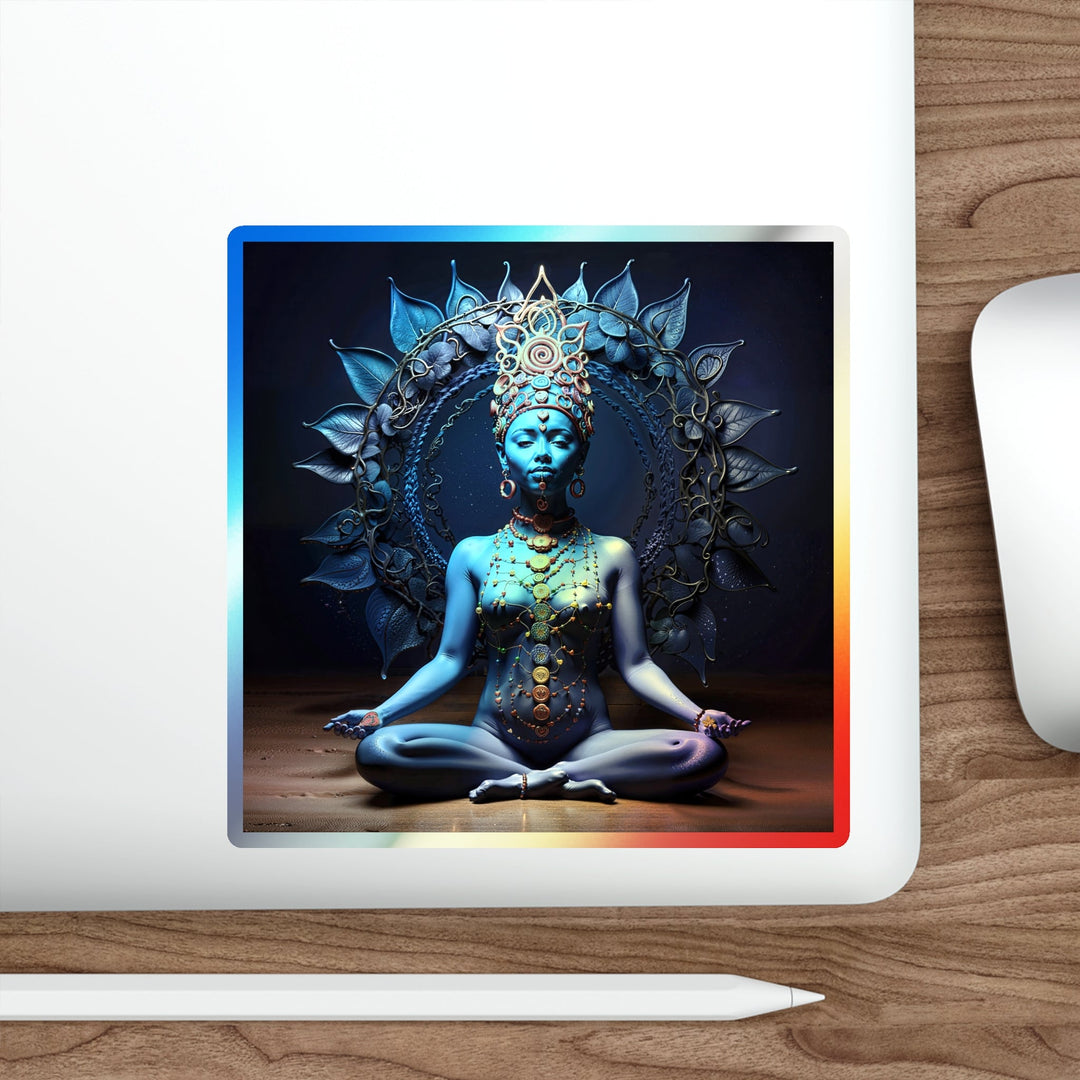 Mystical Blue Harmony - Holographic Die-Cut Sticker - Paper products - g(0D·IO) - 5" × 5" - Die-Cut - Holographic