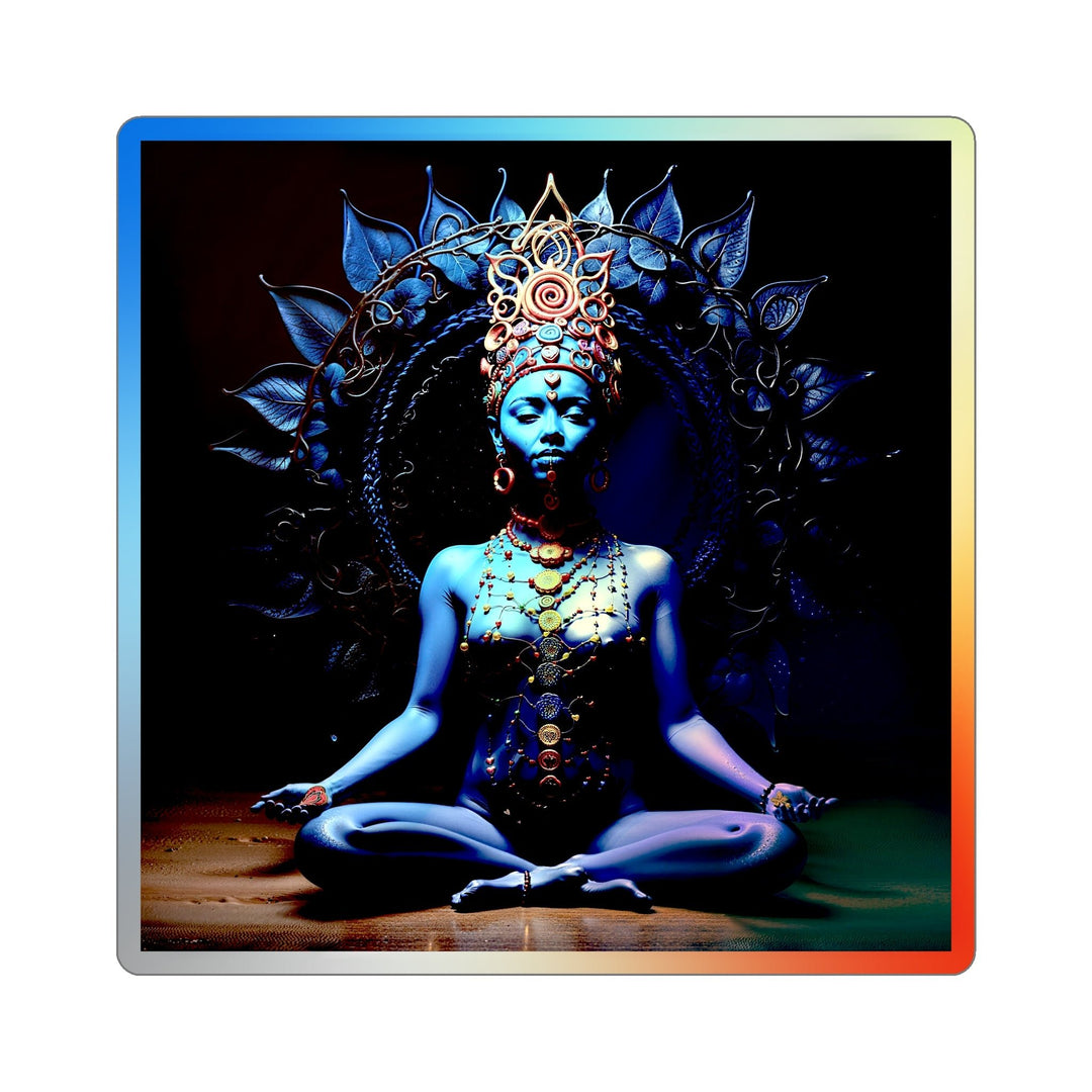 Mystical Blue Harmony - Holographic Die-Cut Sticker - Paper products - g(0D·IO) - 5" × 5" - Die-Cut - Holographic