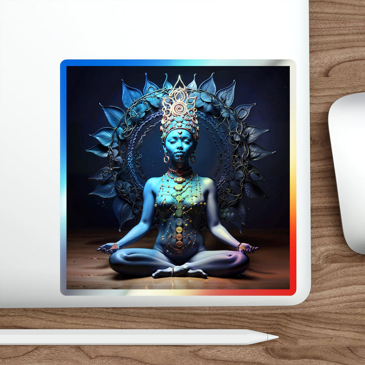 Mystical Blue Harmony - Holographic Die-Cut Sticker - Paper products - g(0D·IO) - 5" × 5" - Die-Cut - Holographic