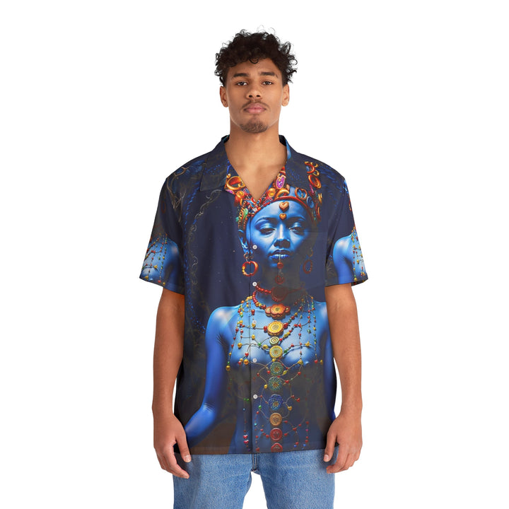 Mystical Blue Harmony - Men's Hawaiian Shirt - All Over Prints - g(0D·IO) - S - Black -