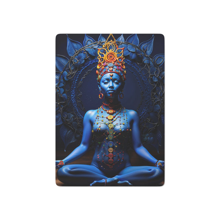 Mystical Blue Harmony - Poker Cards - Paper products - g(0D·IO) - 2.47" x 3.47" - White - Semi Glossy