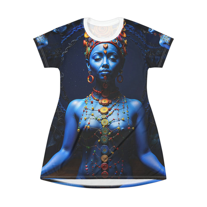 Mystical Blue Harmony - T-Shirt Dress - All Over Prints - g(0D·IO) - XS - -