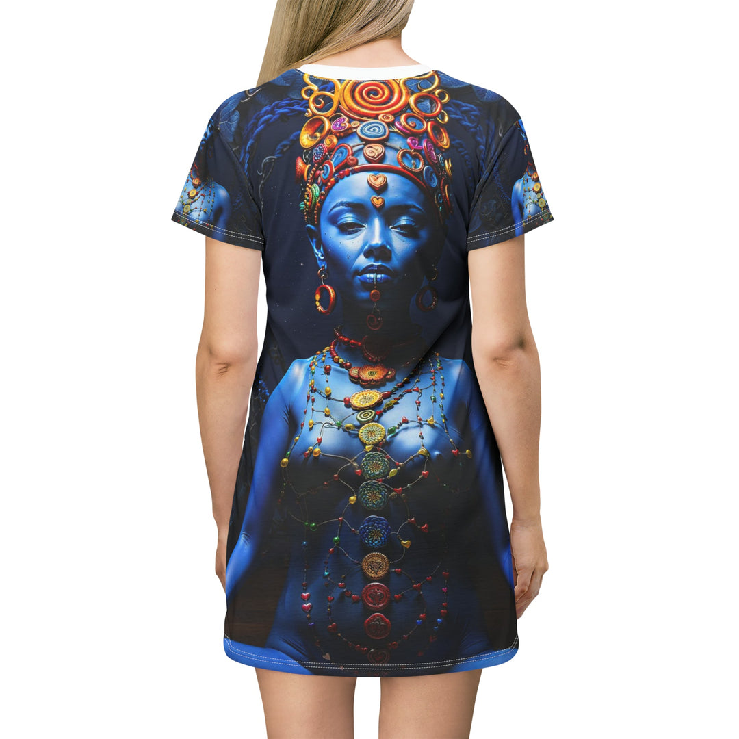 Mystical Blue Harmony - T-Shirt Dress - All Over Prints - g(0D·IO) - XS - -