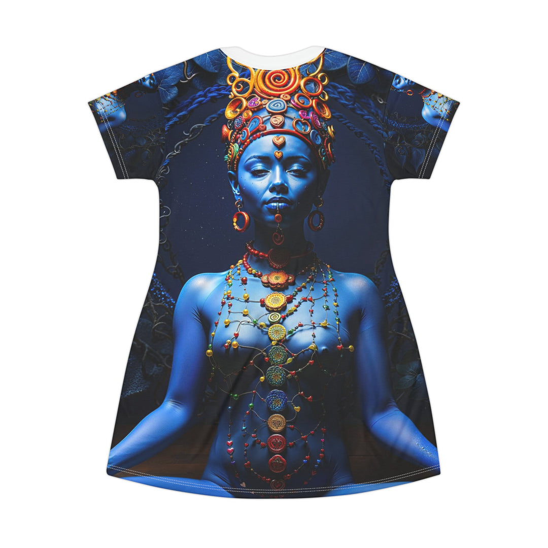 Mystical Blue Harmony - T-Shirt Dress - All Over Prints - g(0D·IO) - XS - -