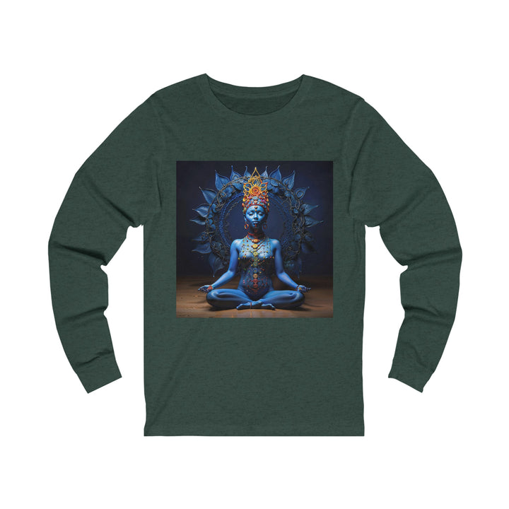 Mystical Blue Harmony - Unisex Jersey Long Sleeve Tee - Long-sleeve - g(0D·IO) - M - Heather Forest -