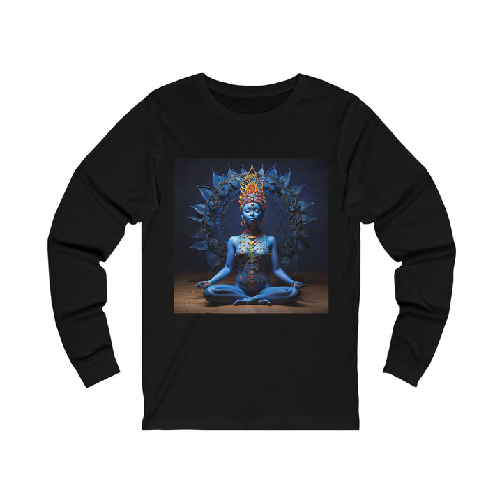 Mystical Blue Harmony - Unisex Jersey Long Sleeve Tee - Long-sleeve - g(0D·IO) - S - Black -