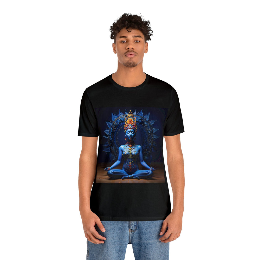 Mystical Blue Harmony - Unisex Jersey Short Sleeve Tee - T-Shirt - g(0D·IO) - Black - S -