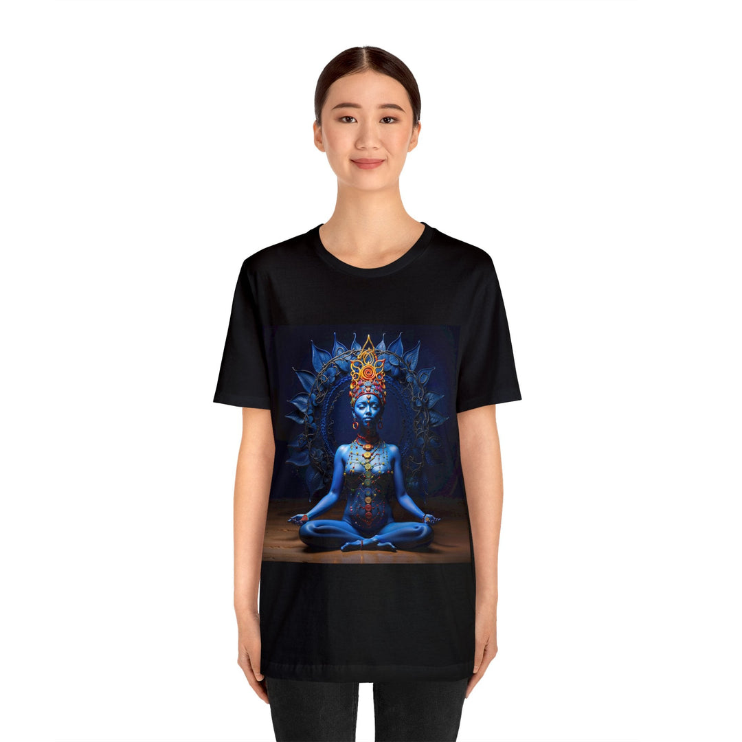 Mystical Blue Harmony - Unisex Jersey Short Sleeve Tee - T-Shirt - g(0D·IO) - Black - S -