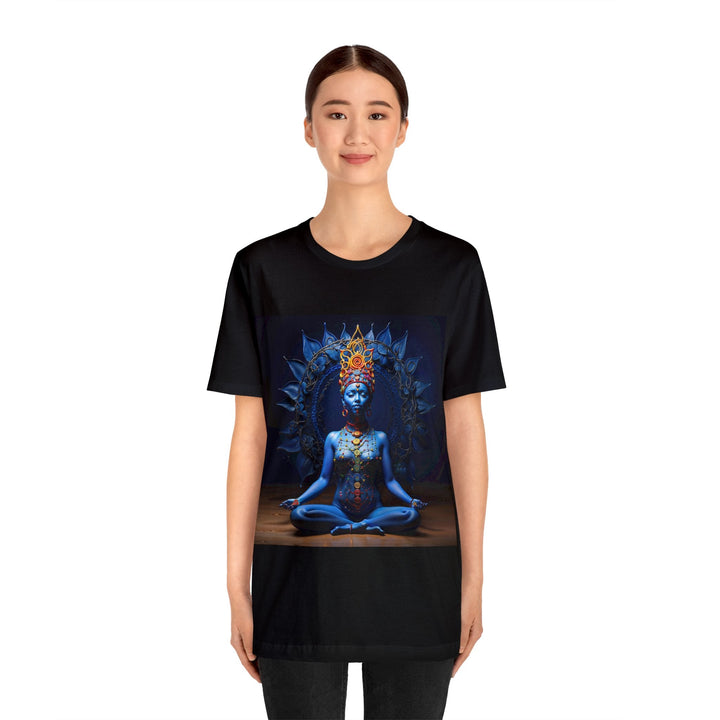 Mystical Blue Harmony - Unisex Jersey Short Sleeve Tee - T-Shirt - g(0D·IO) - Black - S -