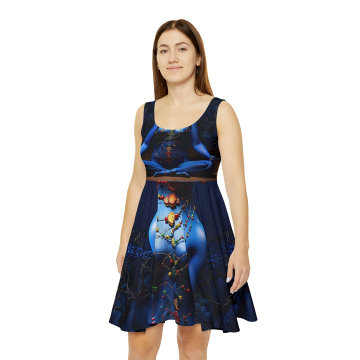 Mystical Blue Harmony - Women's Skater Dress - All Over Prints - g(0D·IO) - XS - -