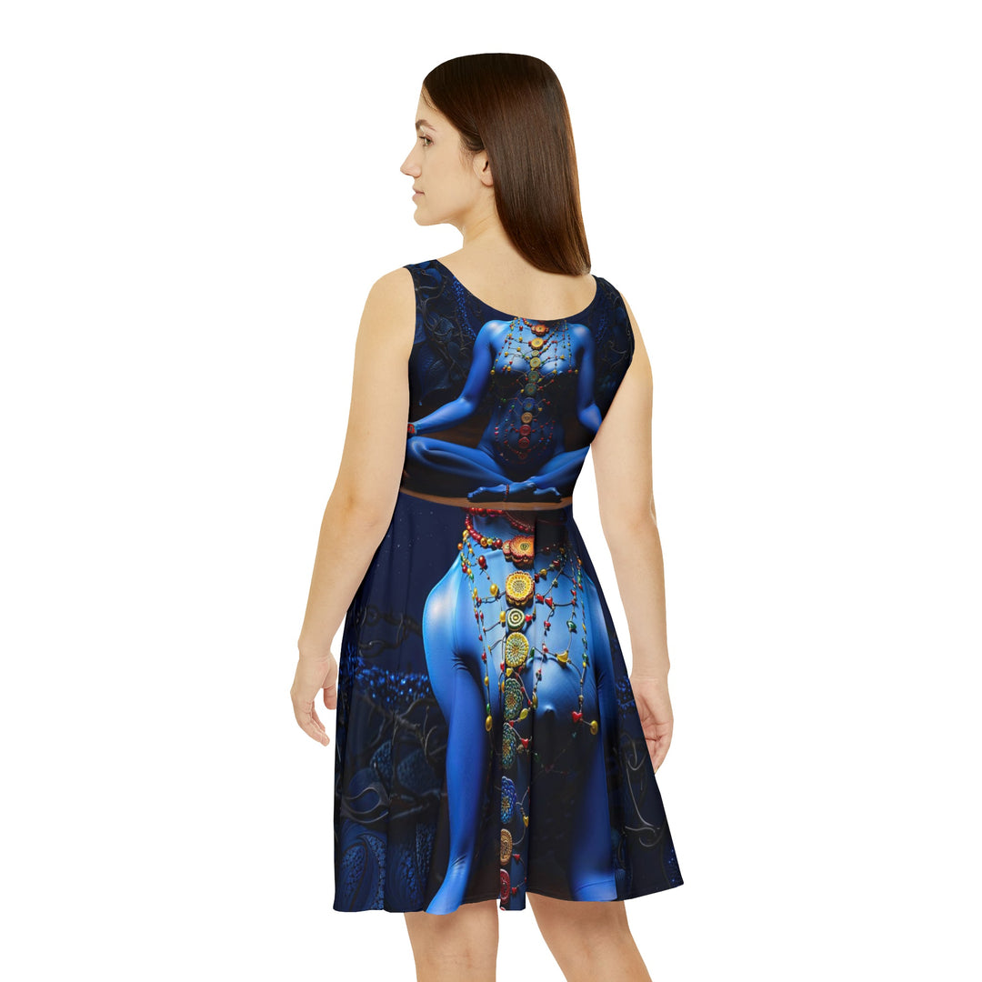Mystical Blue Harmony - Women's Skater Dress - All Over Prints - g(0D·IO) - XS - -